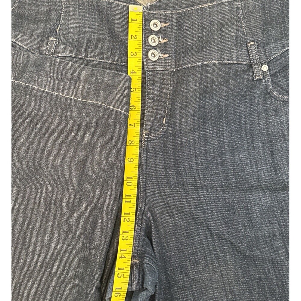 Z Cavaricci Dark Wash Bootcut Flare Low Rise Jeans Women’s 24 Stretch Denim - Picture 5 of 7